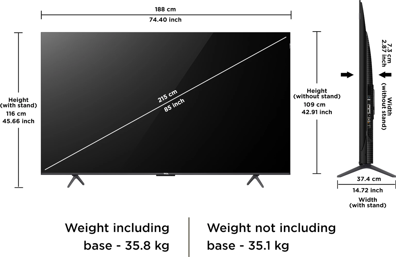 TCL Android TV 85 inch LED TV - Image 3