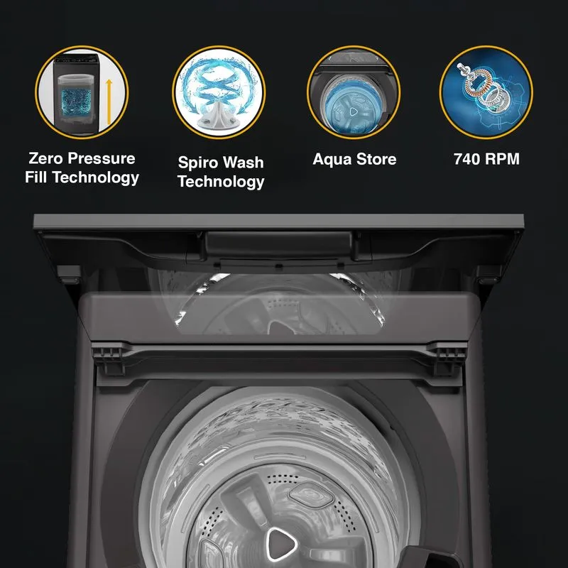 Whitemagic Royal 6kg 5 Star Fully Automatic Top Load Washing Machine - Image 2