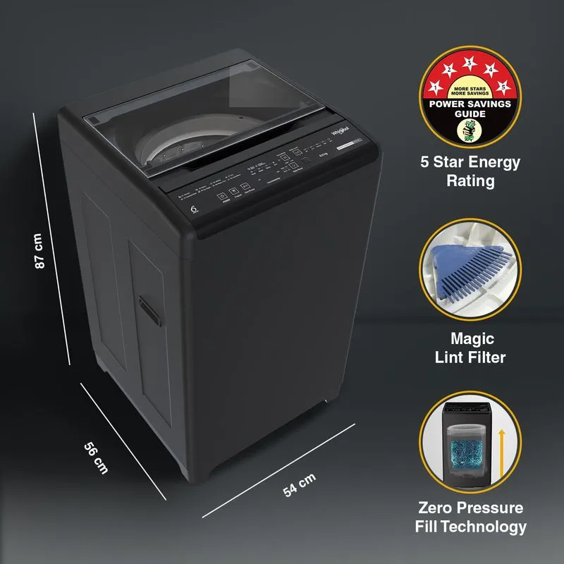 Whitemagic Royal 6kg 5 Star Fully Automatic Top Load Washing Machine - Image 4