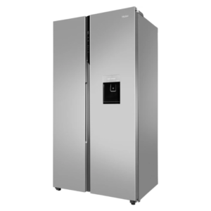 Haier 592L Shiny Steel 2 Door Side by Side Refrigerator
