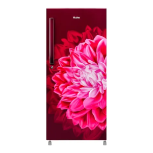 Haier 190L 3 Star Red Dahelia Finish Direct Cool Single Door Refrigerator