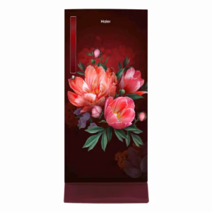 Haier 190L 2 Star Red Winestone Finish Direct Cool Single Door Refrigerator with Base Drawer