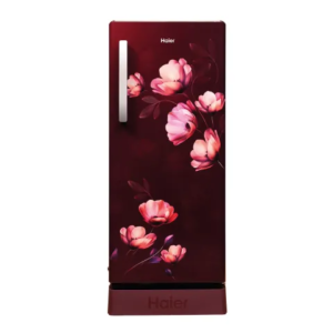 Haier 190L 5 Star Red Ivy Single Door Refrigerator with Base Drawer, Inverter Compressor